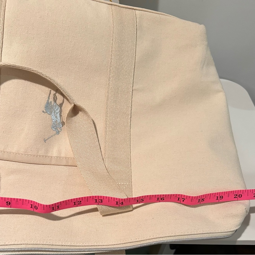 Polo by Ralph Lauren Cream Canvas Duffel Tote Bag - EUC one owner. - Picture 16 of 16